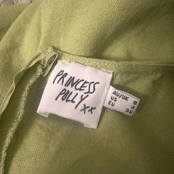Princess Polly Sleeveless Short Dress Cut Out Tank Mini Dress Back Zip Green 4 - Picture 4 of 6